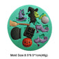 DIY Halloween Decoration Series Fondant Silicone Mold Skull Pumpkin Alphabet Styles Chocolate Sugar Dessert Kitchen Baking Tools