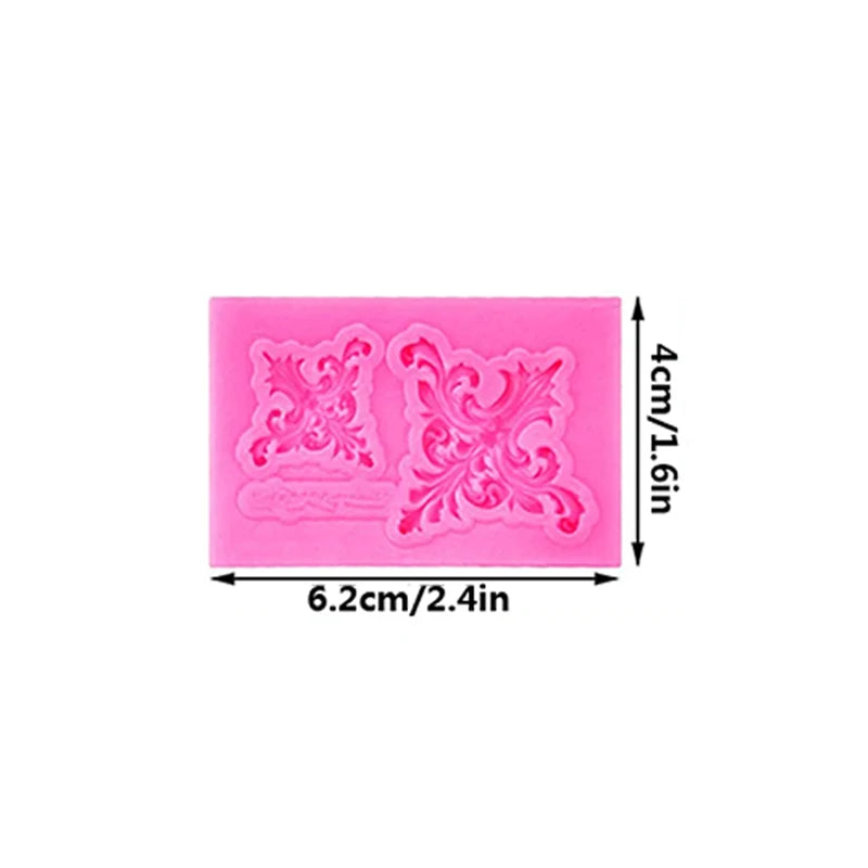 Baroque Style Curlicues Scroll Lace Fondant Silicone Mold Cake Border Decoration Cupcake Top Decoration Mold