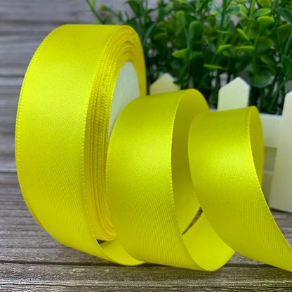 25 Yards/Roll Satin Ribbons For Crafts Bow Handmade Gift Wrapping Christmas Wedding Decorative Ribbon 6/10/15/20/25/40/50mm