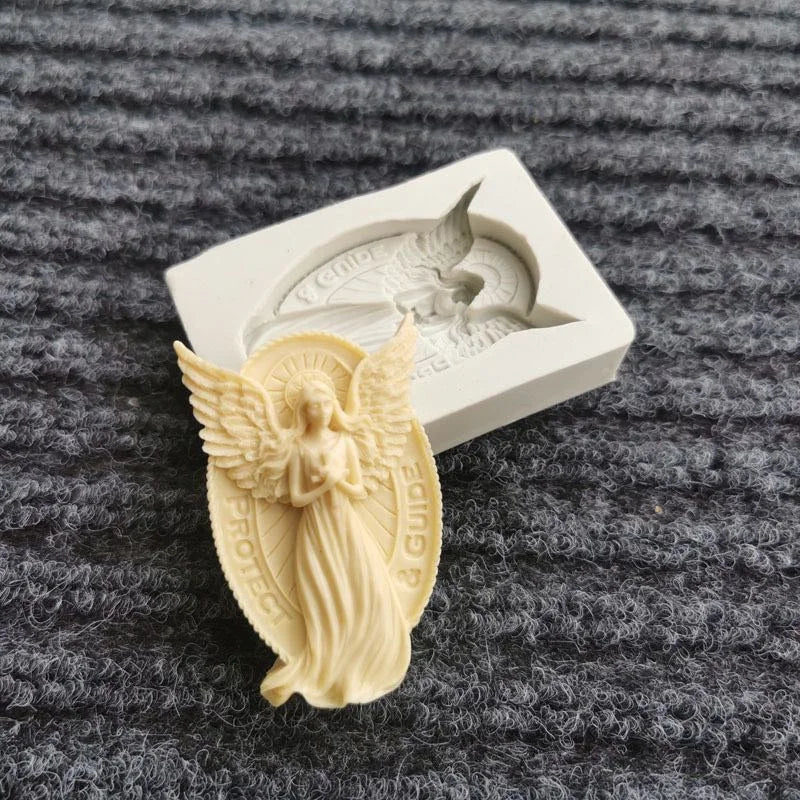 Prayer Angel Mold Candle Plaster  DIY Fondant Handmade Silicone  Epoxy