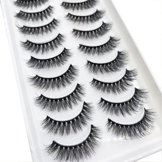 10 Pairs of Natural 3D Mink Lashes