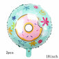 32Inch Donut globos Foil Balloon Fruit Ice Cream Helium Balloon Birthday Party Decoration Kids Toy Sweet Digital baby shower