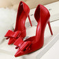 BIGTREE Shoes Bow-knot Woman Pumps Stiletto 10.5 Cm Women Basic Pump Pointed Toe Classic Pumps Sexy High Heels Women Shoes 2025