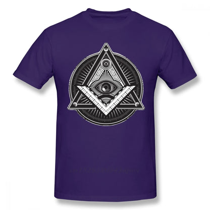 Illuminati T Shirt Illuminati T-Shirt Classic Short Sleeves Tee Shirt Graphic 3xl Male Funny 100% Cotton Tshirt