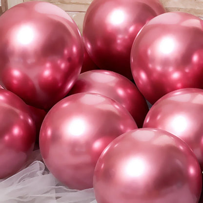 30/50/100pcs 5/10inch Metal Gold Silver Blue Green Purple Latex Balloons Wedding Happy Birthday Metal Chrome Air Helium Balloon