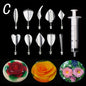 14 style 3D Gelatin Cake  Mold Jelly Art Pudding Flowers Stainless Steel Nozzle Syringe  Needle Kit Cake Decorating Tools