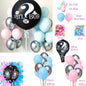 1 Set Giant Boy Or Girl Gender Reveal Black Latex Baby Shower Confetti Ballons