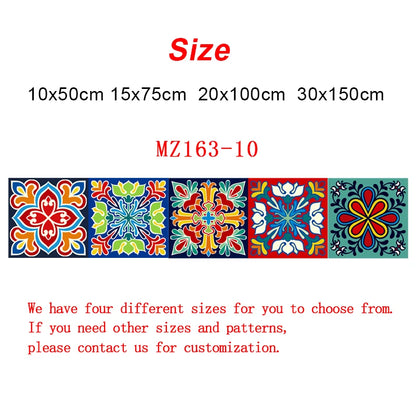Colorful Pattern Ceramic Tiles Wall Sticker Tables Bathroom Kitchen Home Decor Wall Decals Waterproof Peel & Stick PVC Art Mural