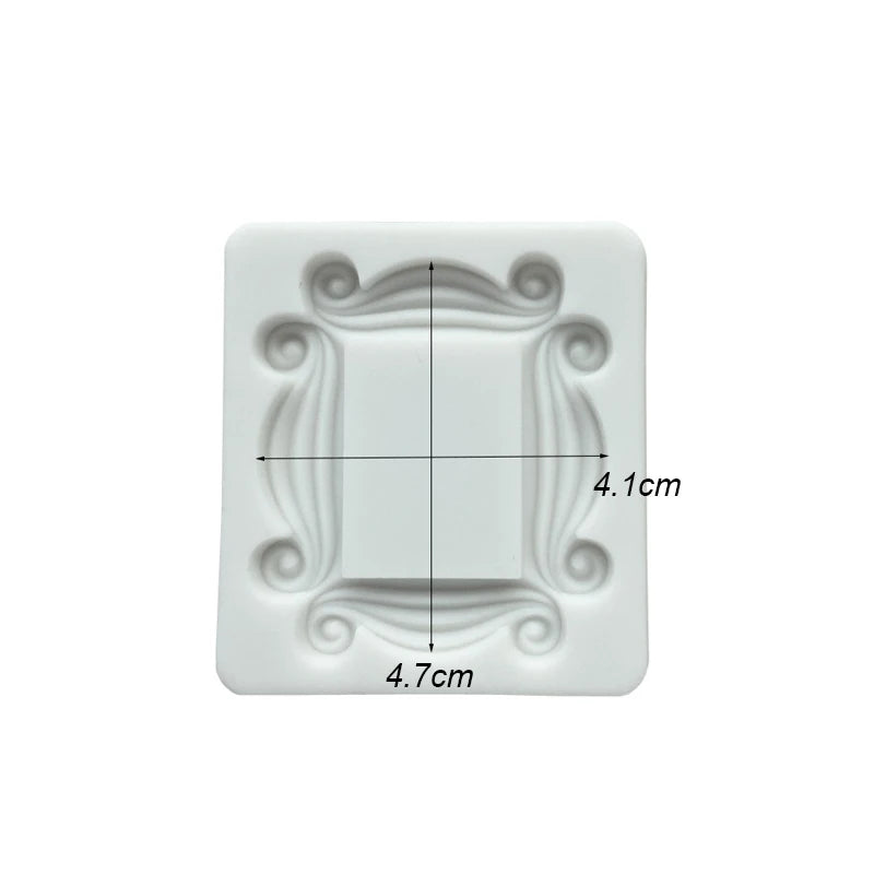 Photo Frame Mirror Silicone Mold Resin Tools Sugarcraft Cupcake Baking Mold Fondant Cake Decorating Tools