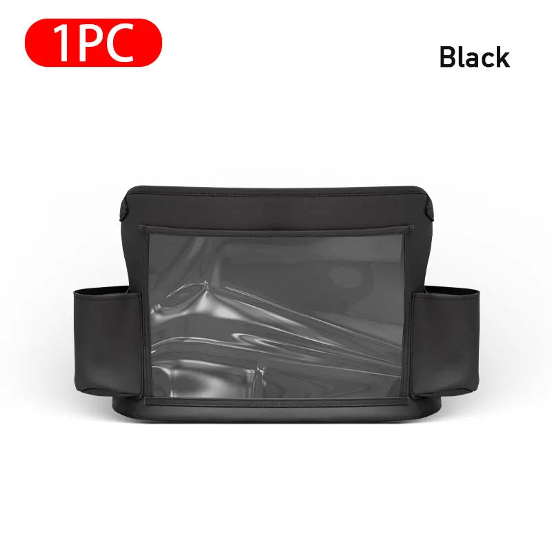 Newest Car Handbag Holder Interior Seat Middle Storage Bag PU Leather Auto Handbag Support Universal Rear Seat Ipad Phone Holder