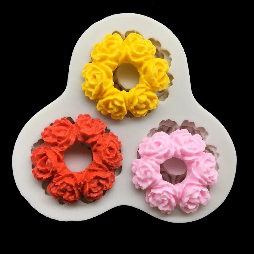 Rose Silicone Sugarcraft Mold Chocolate Cupcake Baking Fondant Cake Decorating Tools
