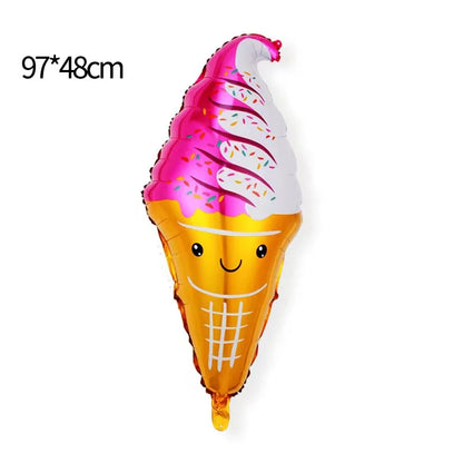 32Inch Donut globos Foil Balloon Fruit Ice Cream Helium Balloon Birthday Party Decoration Kids Toy Sweet Digital baby shower