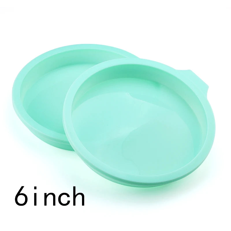 FAIS DU 2-8pcs Silicone Cake Pan 4/6/8inch Round Cake Layer Set Silicone Bakeware Mold for Baking Tools Rainbow Cake and Mousse