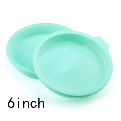 FAIS DU 2-8pcs Silicone Cake Pan 4/6/8inch Round Cake Layer Set Silicone Bakeware Mold for Baking Tools Rainbow Cake and Mousse
