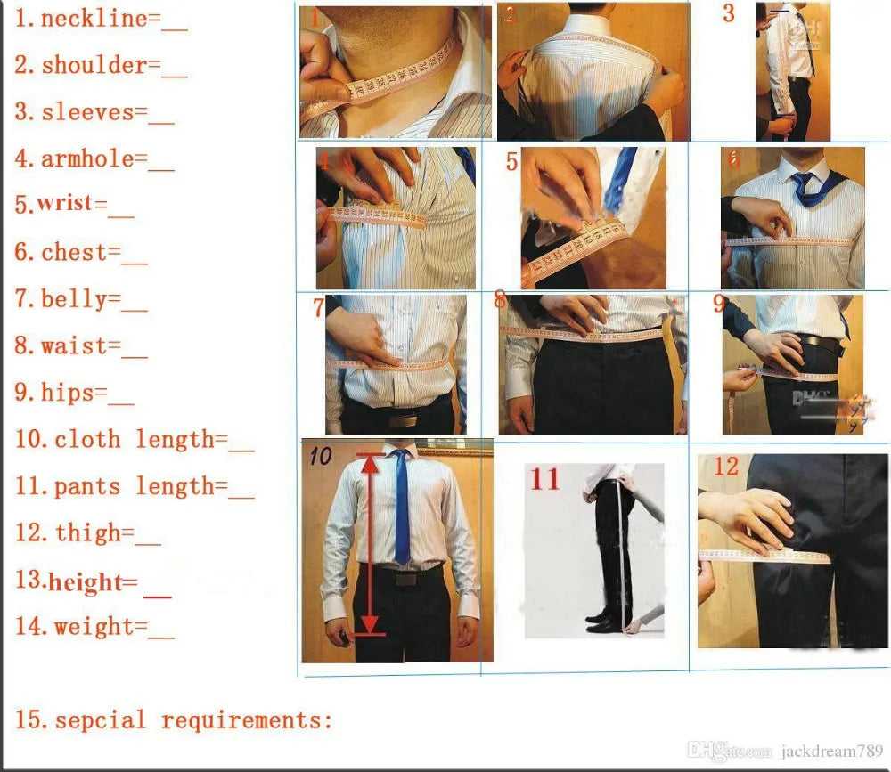 Men's Lapel Suits Tuxedo Slim Fit 2 Pieces (Jacket Pants)