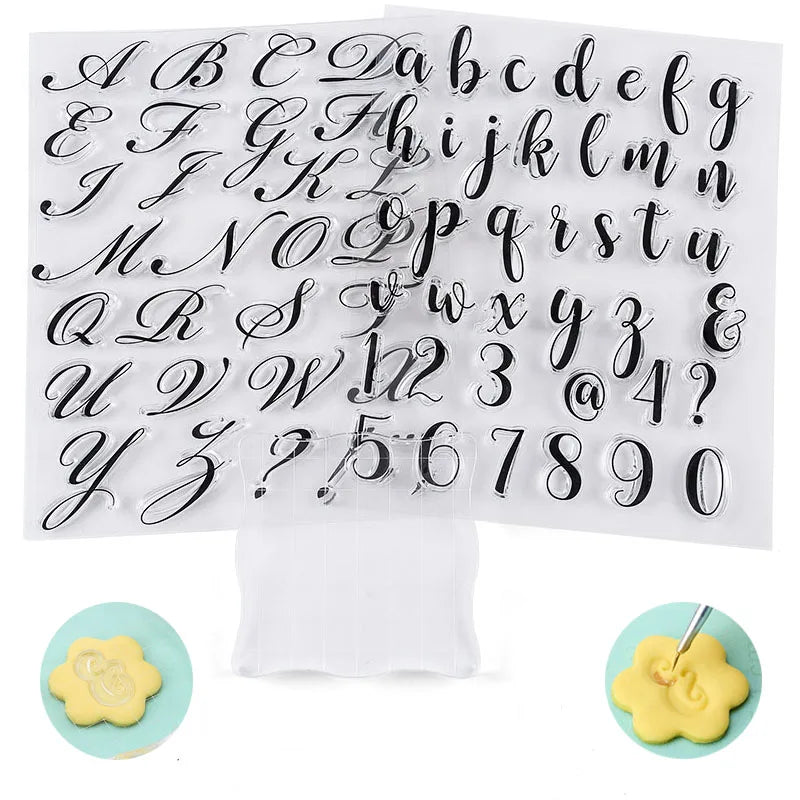 Stamps for Cookies Letters Cake Sweet Letters Stamp Decorating Tools Fondant Embossing DIY Alphabet Cutter Pastry Accessories