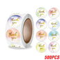 100-500 Pcs Thank You Stickers Cute Pink Gold Labels For Small Business Or Wedding Gift Decor Sticker Stationery Supplies