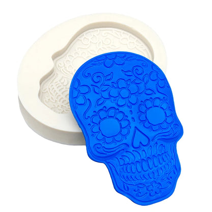 Skull Halloween Silicone Mold – Sugarcraft Fondant, Chocolate & Cupcake Decorating Tool