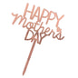 Happy Mothers Day Cake Topper Gold Red Tulip Acrylic MOM Birthday Party Cake Toppers Dessert Decoration Mother's Day Gifts