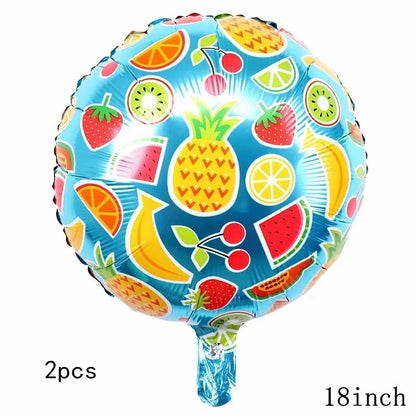 32Inch Donut globos Foil Balloon Fruit Ice Cream Helium Balloon Birthday Party Decoration Kids Toy Sweet Digital baby shower