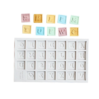 Delicate Letters Alphabet Silicone Biscuit Cake Molds Fondant Cookie Mousse Chocolate Mold DIY Cake Decoration