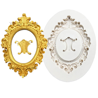Photo Frame Mirror Silicone Mold Resin Tools Sugarcraft Cupcake Baking Mold Fondant Cake Decorating Tools
