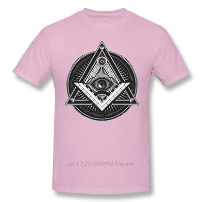 Illuminati T Shirt Illuminati T-Shirt Classic Short Sleeves Tee Shirt Graphic 3xl Male Funny 100% Cotton Tshirt