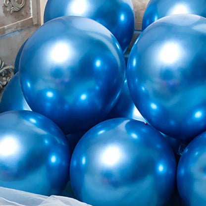 30/50/100pcs 5/10inch Metal Gold Silver Blue Green Purple Latex Balloons Wedding Happy Birthday Metal Chrome Air Helium Balloon