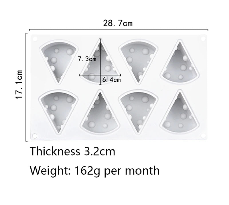 8 Even Cheese Mousse Silicone Cake Decorating Mold For Baking Mould Dessert Mousse Pastry Mould Ice Cream Mold Kitchen Tools