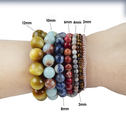 Natural Stone Beads 4-10mm Amethysts Lava Turquoises Agates Jades Garnet Quartzs Beads For Jewelry Making DIY Bracelet Necklace