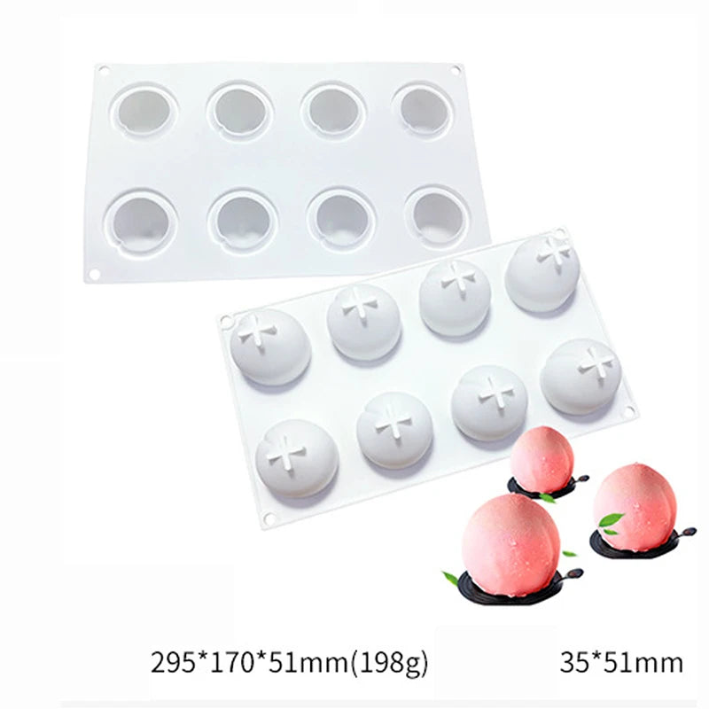 Pineapple Pear Peach Fruit Series Cake Silicone Mold Mango Orange Baking Mousse Mould Strawberry French Dessert Mousse Cake Mold