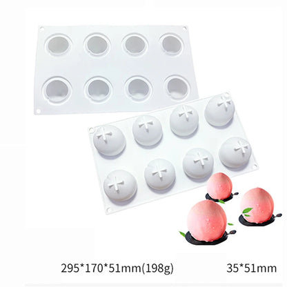 Pineapple Pear Peach Fruit Series Cake Silicone Mold Mango Orange Baking Mousse Mould Strawberry French Dessert Mousse Cake Mold