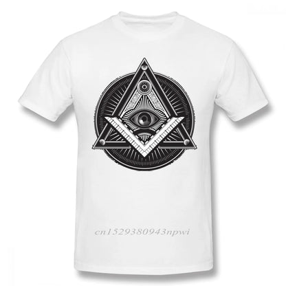 Illuminati T Shirt Illuminati T-Shirt Classic Short Sleeves Tee Shirt Graphic 3xl Male Funny 100% Cotton Tshirt