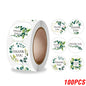 100-500pcs Thank You Round Sticker Scrapbook Envelope Seal Sticker Gift Flower Decoration Stationery Label Stickers
