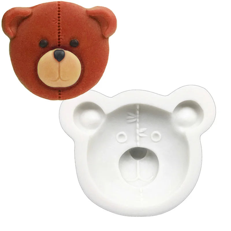 Cute Bear Silicone Sugarcraft Mold Resin Tools Cupcake Baking Mould Fondant Cake Decorating Tools