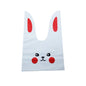 20PCS Kids Birthday Party Decoration Easter Carrot Candy Bag Easter Rabbit Gift Bag Candy Cones Transprant Plastic Bag