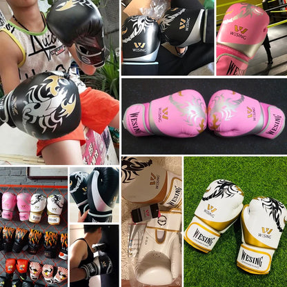 Wesing Boxing Gloves, New Boxing Mitts, Muay Thai Gloves, Guantes de Boxeo, Kickboxing, and Sanda Training Gloves.