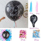 1 Set Giant Boy Or Girl Gender Reveal Black Latex Baby Shower Confetti Ballons