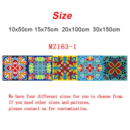 Colorful Pattern Ceramic Tiles Wall Sticker Tables Bathroom Kitchen Home Decor Wall Decals Waterproof Peel & Stick PVC Art Mural