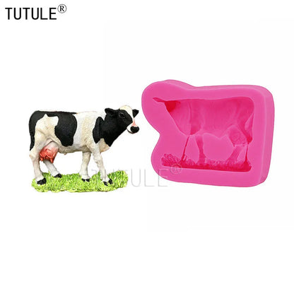Cow & Horse Silicone Mold – Farm Animal Resin, Clay & Fondant Mould, Food‑Safe Flexible Mustang Pony Shape