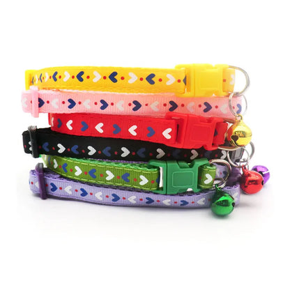 100Pcs Dog Collar With Bells Adjustable