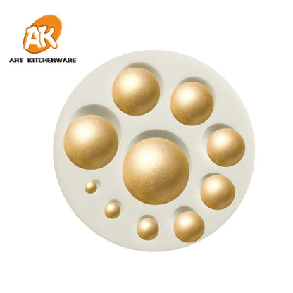 Various Size Pearls Decorating Molds Food Grade Silicone Mould Fondant Supplies Kitchen Baking Tool Chocolate Soap Mould