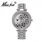 MISSFOX Women Quartz Watch Fashion Bling Casual Ladies Watch Female Quartz Gold Watch Crystal Diamond Leopard For Women Clock