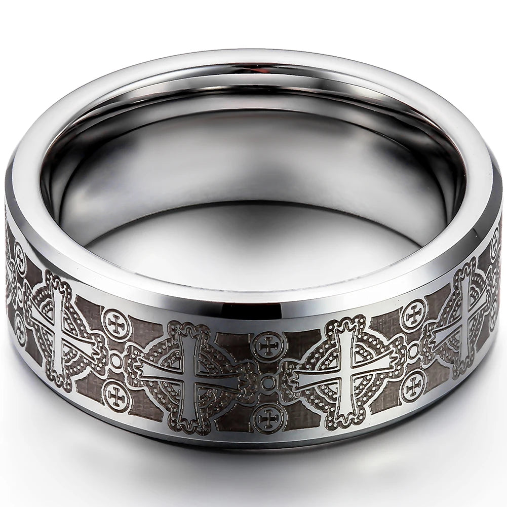Tungsten Vintage Men's Ring 8mm