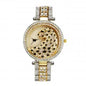 MISSFOX Women Quartz Watch Fashion Bling Casual Ladies Watch Female Quartz Gold Watch Crystal Diamond Leopard For Women Clock