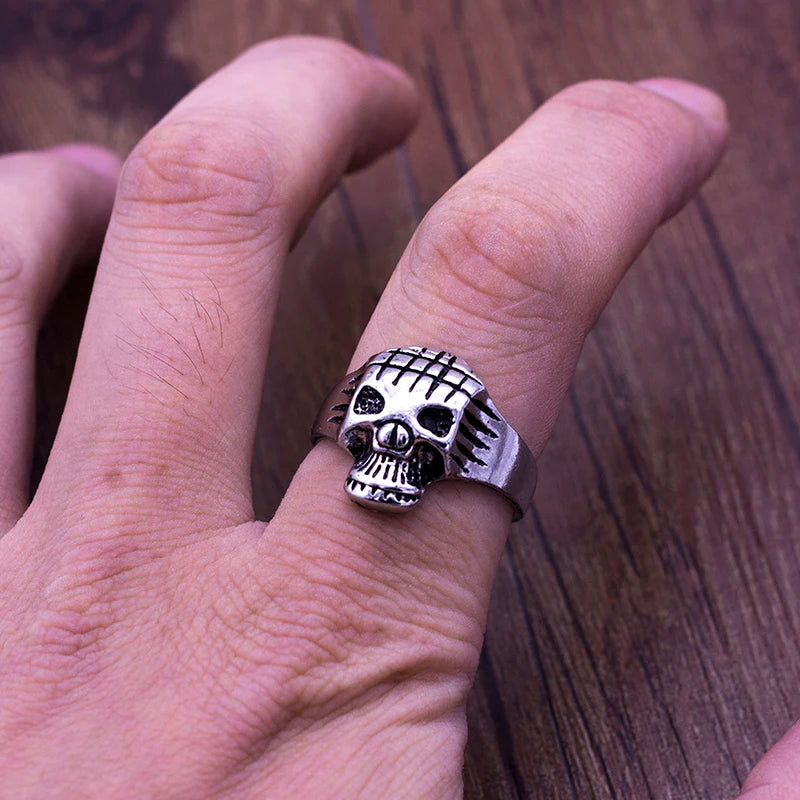 Wholesale High Quality 25pcs/lot Skull Skeleton Gothic Biker Rings Top styles Mixed Fashion Jewerly lot