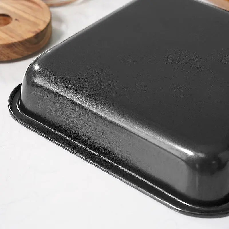 7.5" Square Non‑Stick Carbon Steel Baking Tray – Cake, Bread & Pizza Pan