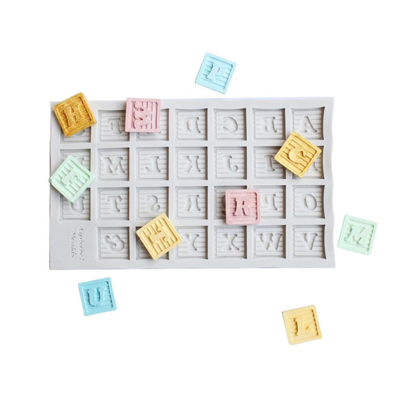 Delicate Letters Alphabet Silicone Biscuit Cake Molds Fondant Cookie Mousse Chocolate Mold DIY Cake Decoration