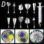 14 style 3D Gelatin Cake  Mold Jelly Art Pudding Flowers Stainless Steel Nozzle Syringe  Needle Kit Cake Decorating Tools