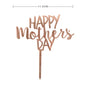 Happy Mothers Day Cake Topper Gold Red Tulip Acrylic MOM Birthday Party Cake Toppers Dessert Decoration Mother's Day Gifts